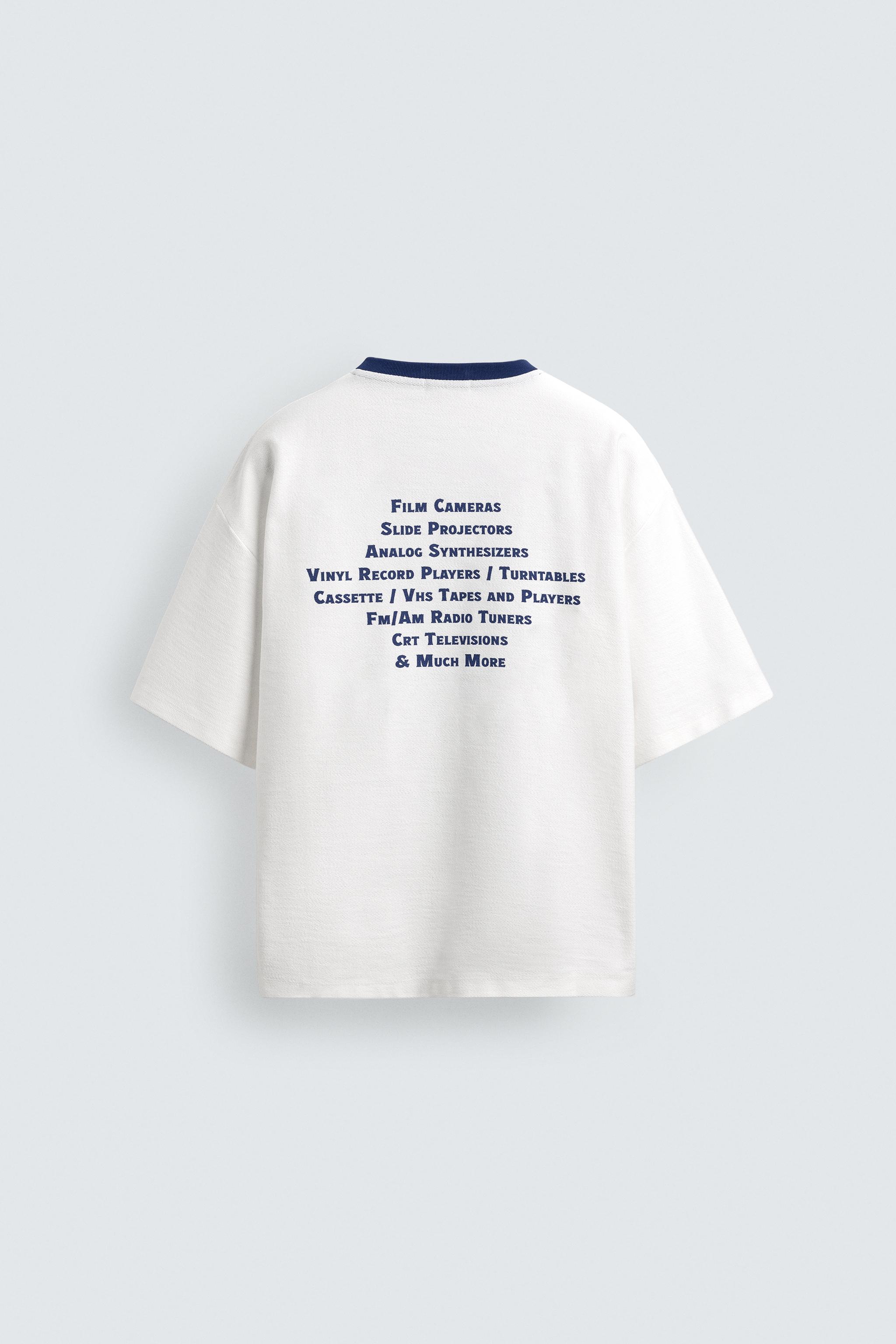 CONTRASTING PRINT TERRY RELAXED FIT SWEATSHIRT